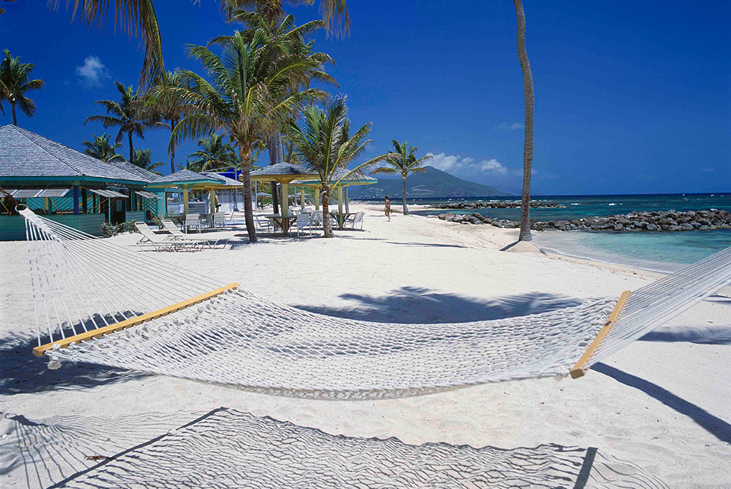 The expansive, peaceful beach provides a perfect place to relax.